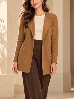 J.Crew Vanessa Camel Brown Cotton Sweater Jacket Cardigan XS